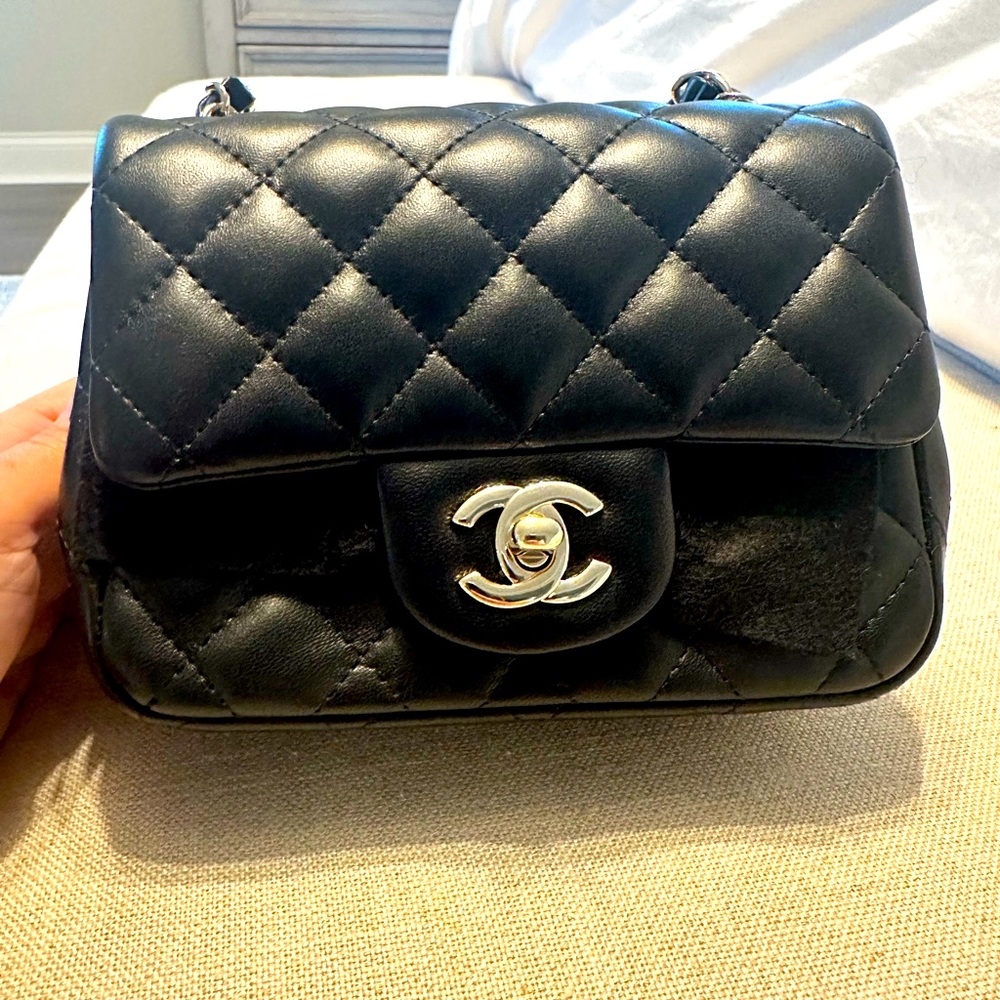 Chanel lambskin mini square flap